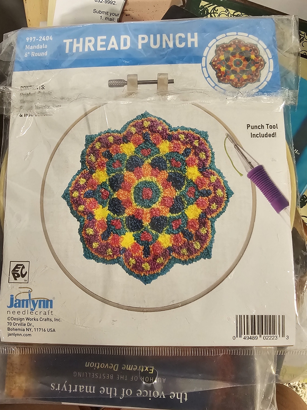 Janlynn Thread Punch Mandala Wall Art Kit - Multicolor Floral